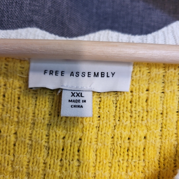 Free Assembly Yellow Knit dress size XXL - Picture 4 of 9